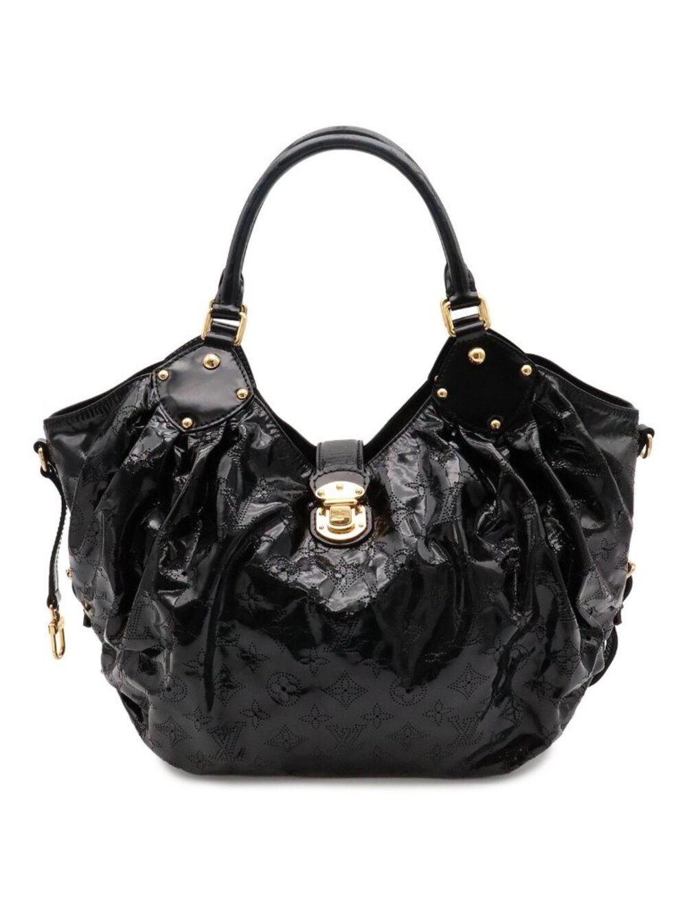Louis Vuitton Monogram Mahina Surya L Tote Bag Shoulder Patent Leather Noir